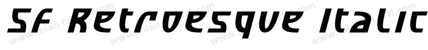 SF Retroesque Italic字体转换